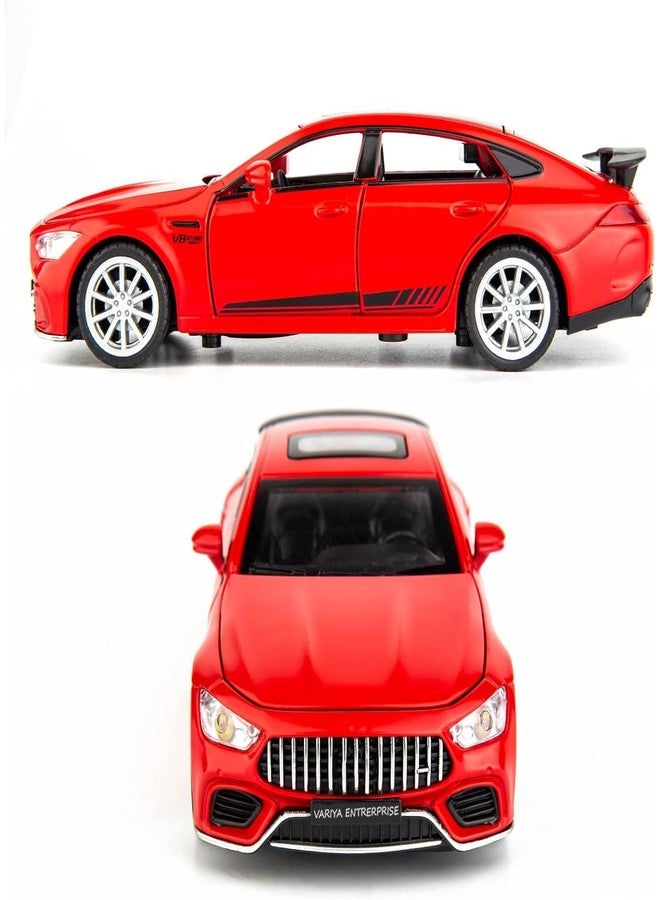 VARIYA ENTERPRISE Metal Pull Back Diecast Car 1:32 Mercedes Benz GTR Pull Back Toy Car Model with Sound Light Boys Gifts Toys for Kids (1:32 Mercedes GT63 - Black) - Image 4